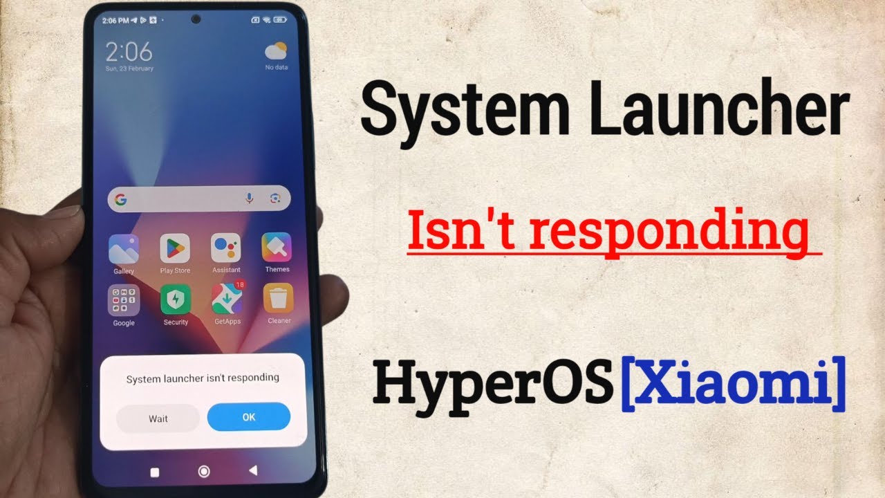 System launcher isn't responding in xiaomi redmi phone | HyperOS system launcher crash