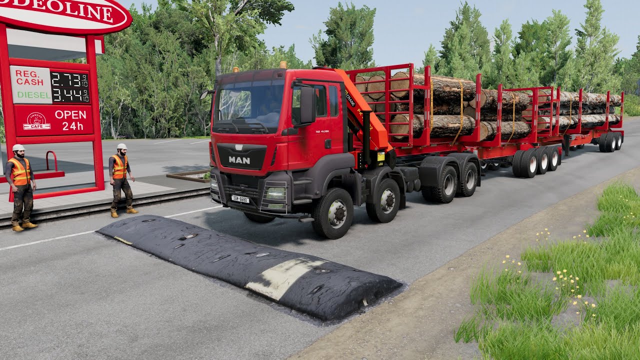 Truck vs Speedbump  -  BeamNG.Drive 🚛🚜🚚