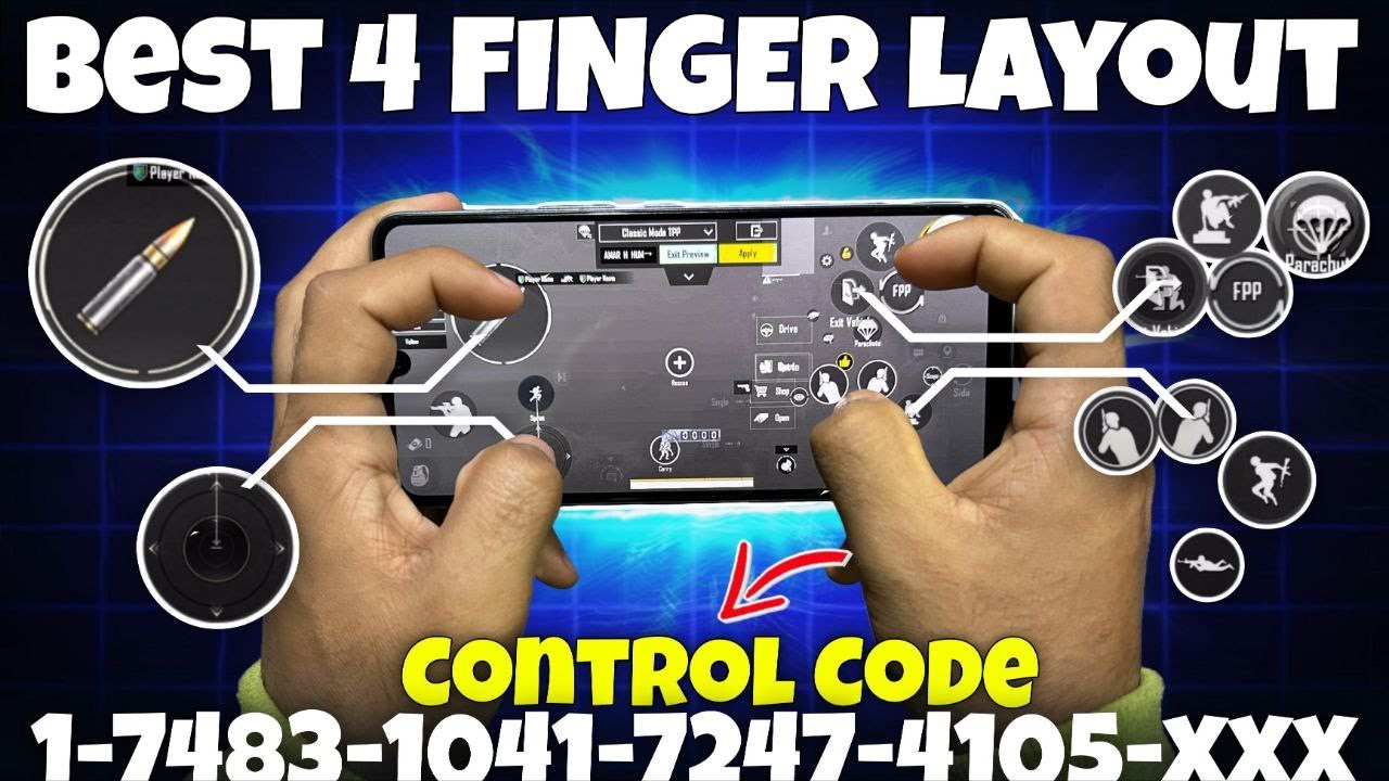 BGMI PUBG MOBILE 4 Finger Claw | Best 4 Finger Claw Control Code 2025