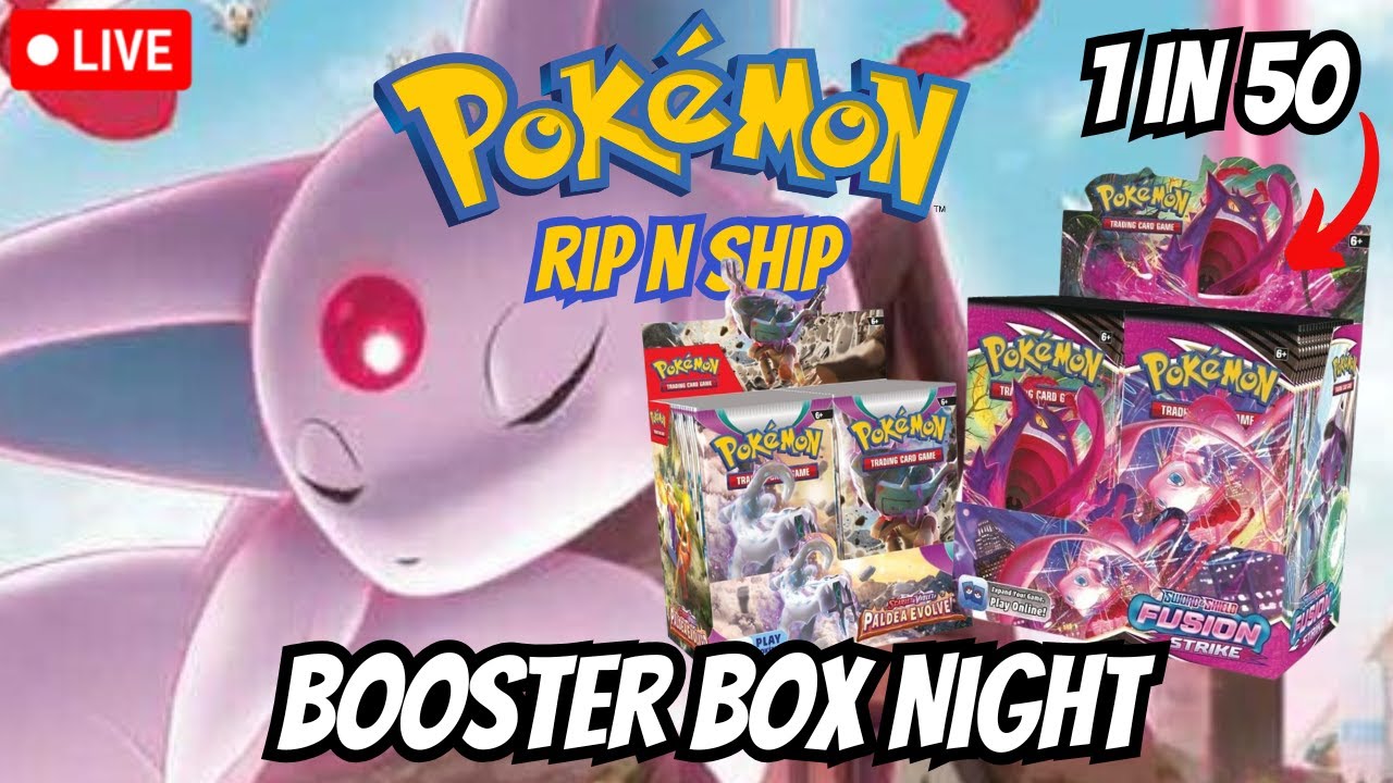 LIVE Pokemon RIP N SHIP! FUSION STRIKE BOOSTER BOX NIGHT!
