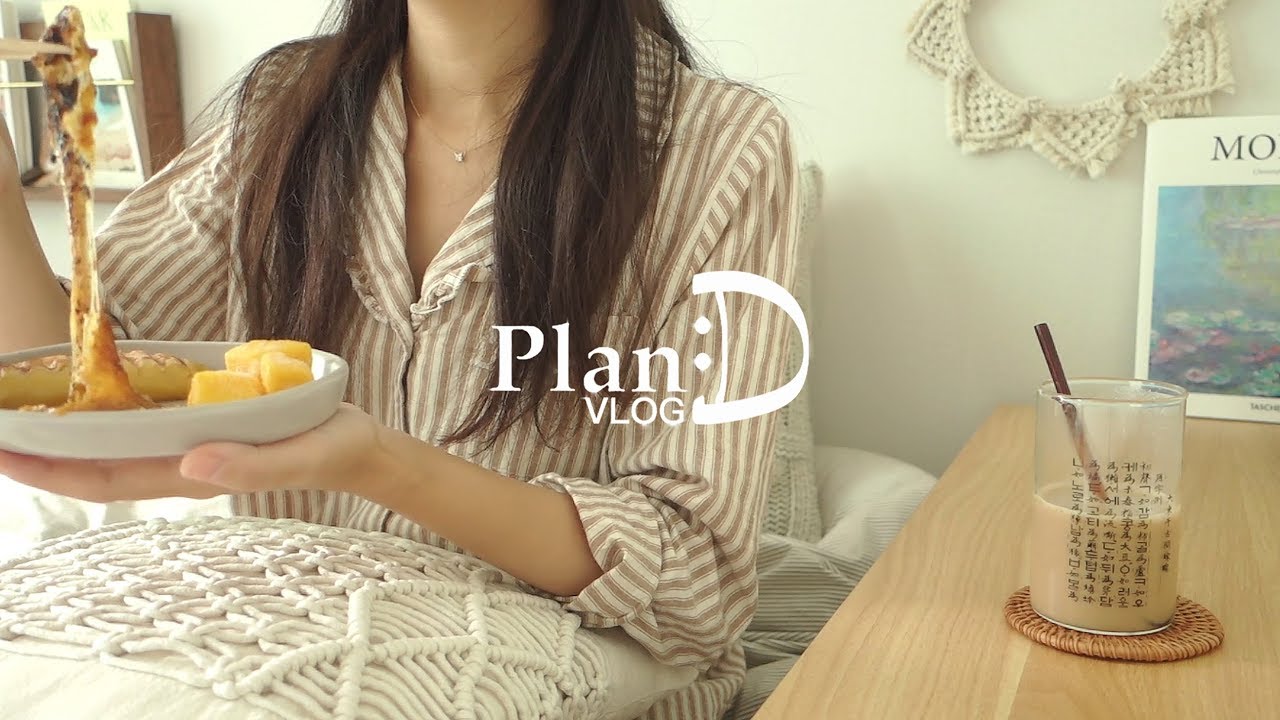 ENG│퇴근길에 장보고 집에서 취미생활.인절미토스트 만들고 혼술하기. 재봉틀로 컵뚜껑만드는 자취일상 브이로그│플랜디VLOG