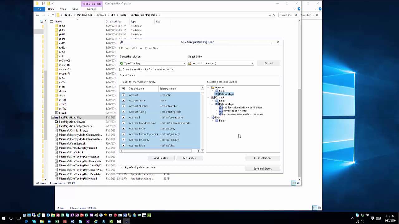 Dynamics CRM Configuration Migration Tool