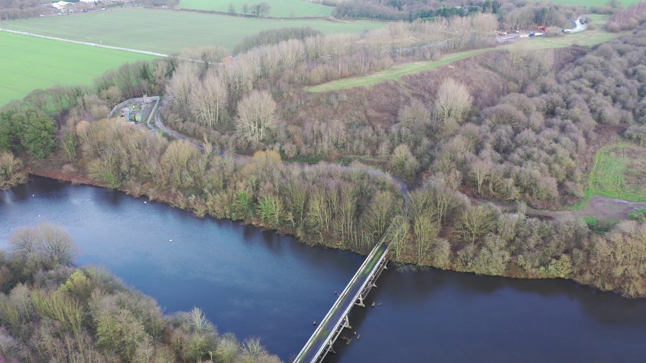 Aerial survey, covering Irlam, Barton, and parts of Urmston, Manchester. Sewer serve solutions.