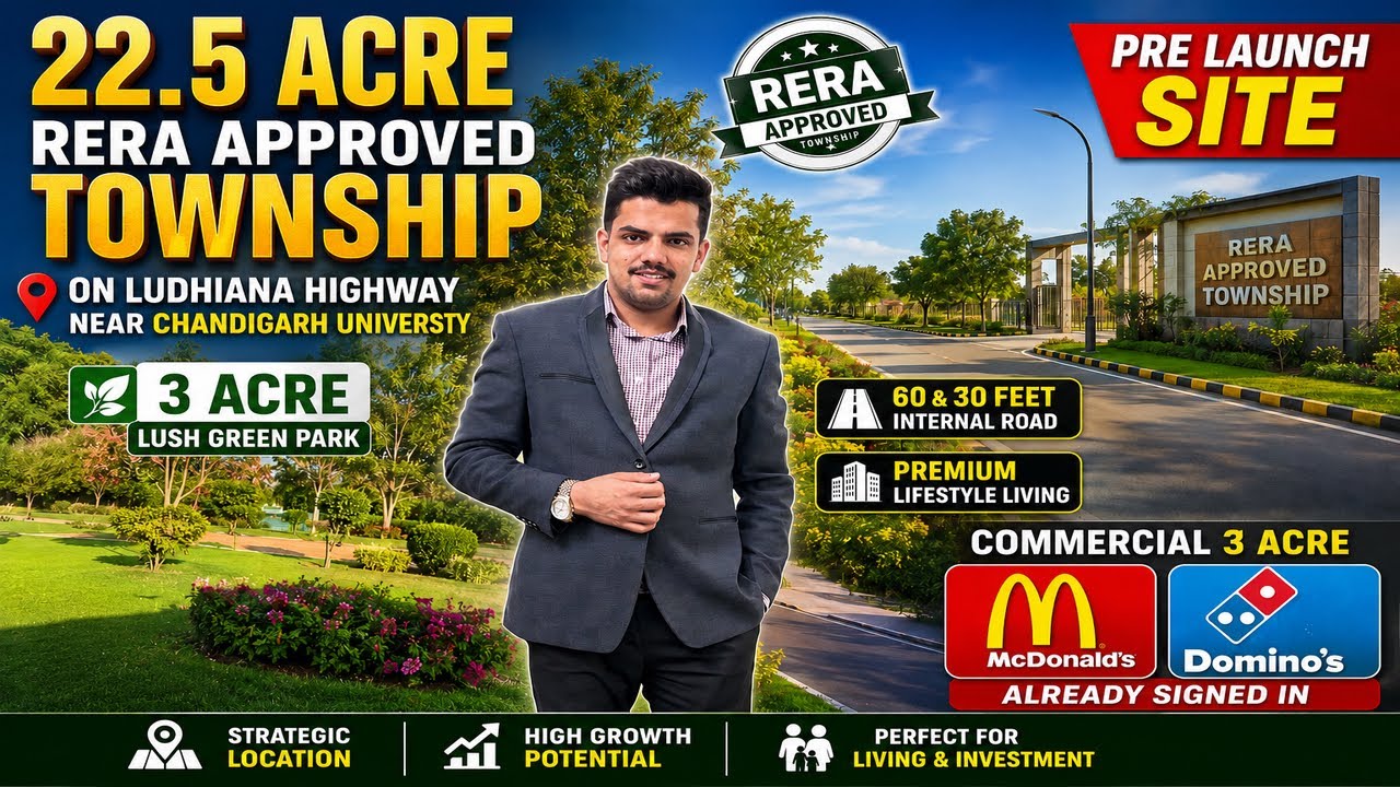 🔥 22.5 Acre RERA Approved Township | Near Chandigarh University | Pre Launch Site