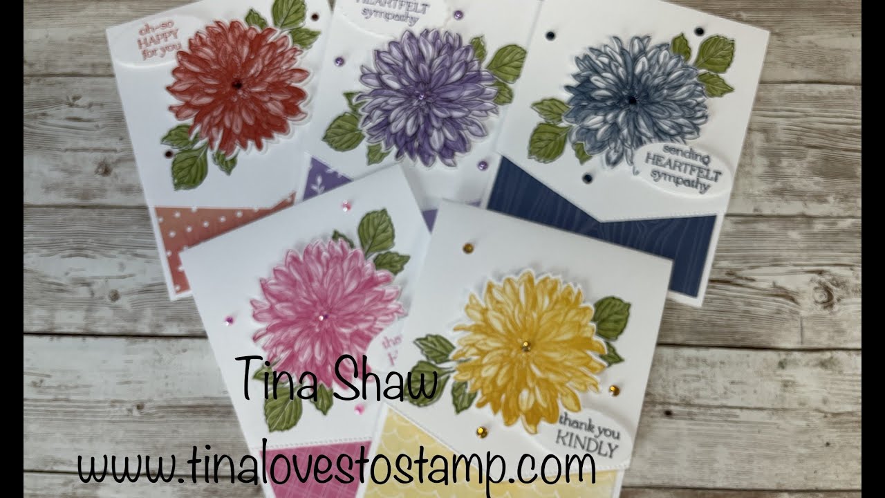 Delicate Dahlias Card Set!