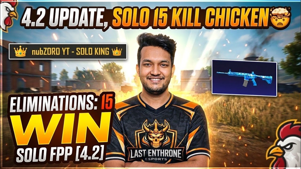 4.2 update Legecy Solo 15kill + Chicken Special | PUBGM |nubZORO YT #subscribemychannel #pubg 