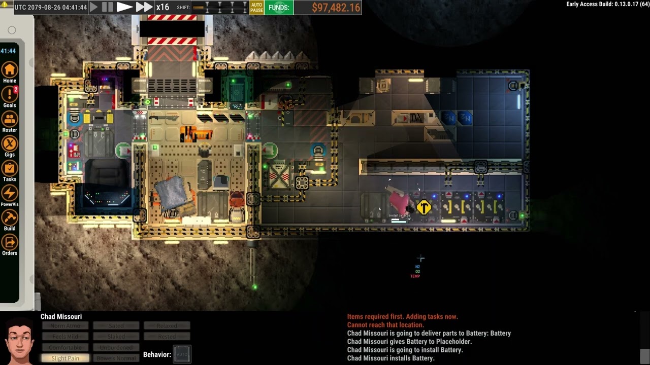 Ostranauts Complete Beginner's Guide - Episode 9 - Building Your Ship Pt 3    Engineering (bld .13)