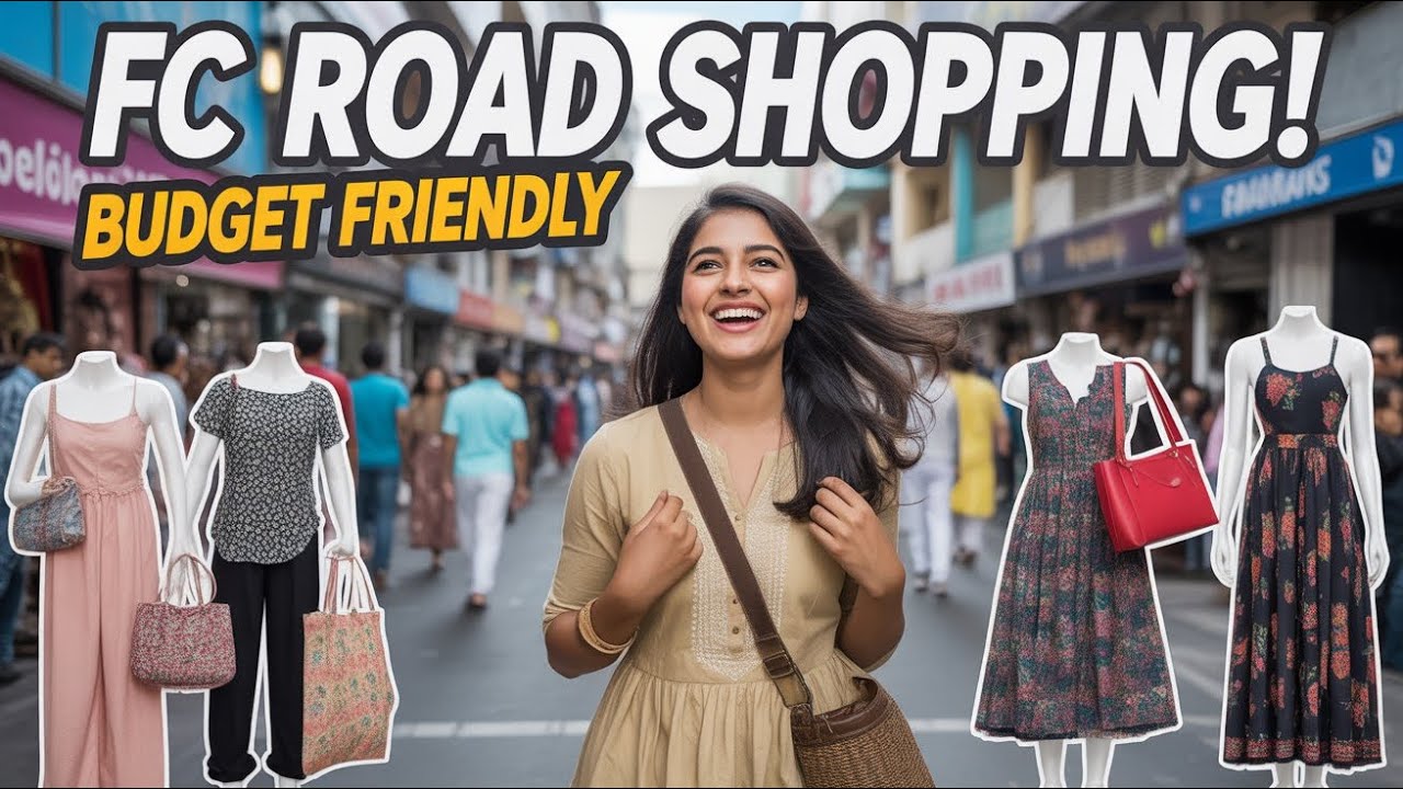 Exploring the heart of Pune FC Road! 💛 Street food•Shopping•Pune energy #vlog #shopping #viral #pune