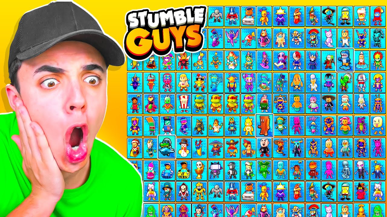 JUGANDO con TODAS las SKINS MITICAS de STUMBLE GUYS! (159 SKINS)