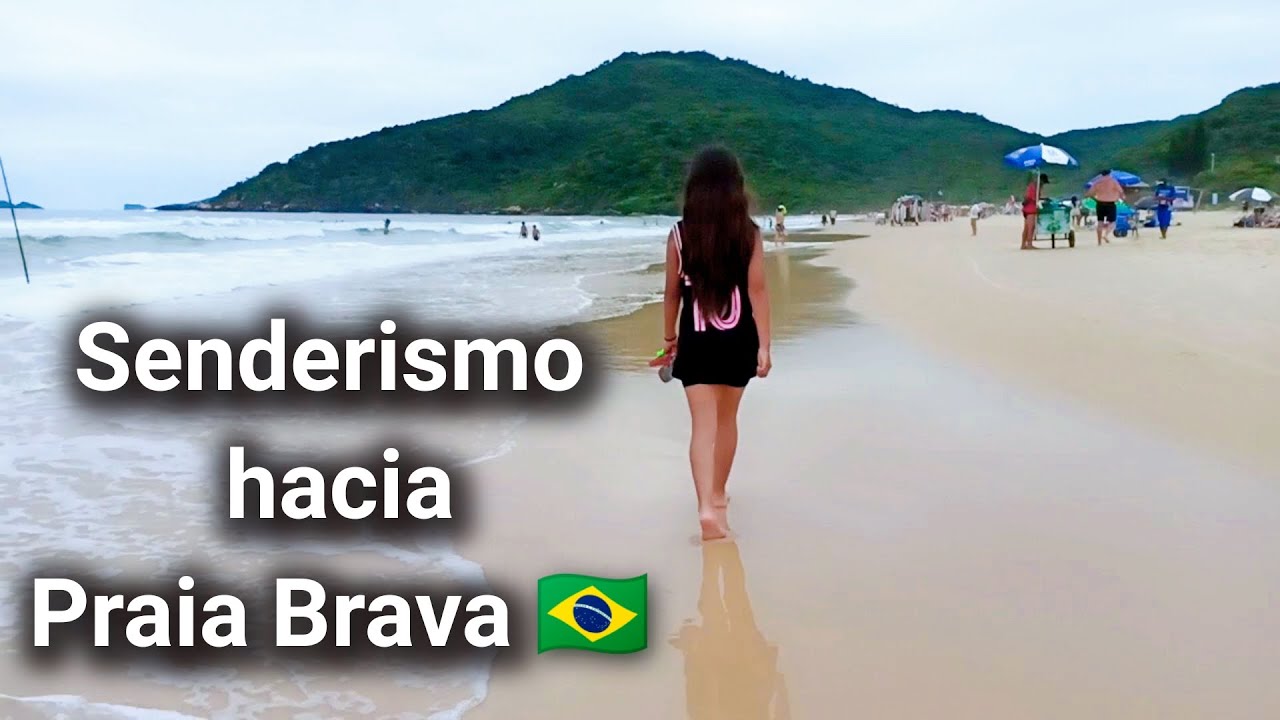 Senderismo hacia Praia Brava🇧🇷🥵💪 // #brasil #playa #senderismo #florianópolis #vacaciones #miedo