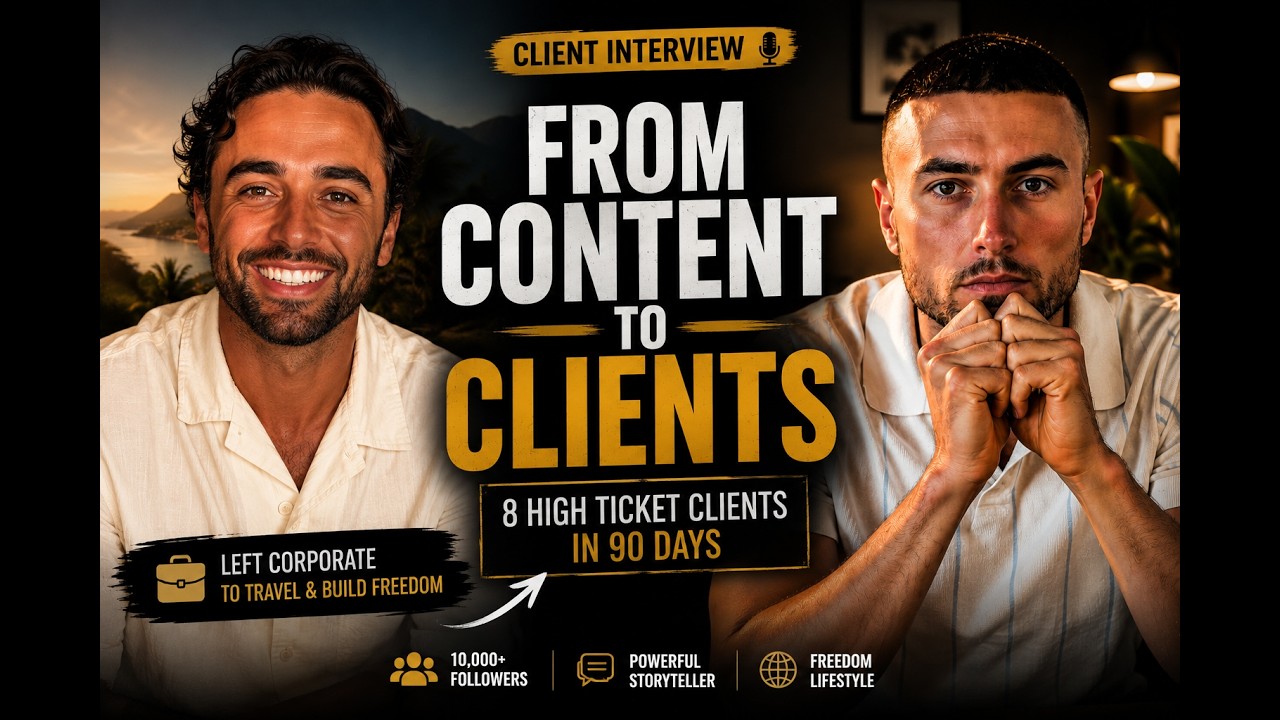 Client testimonial Video: From no Offer to 8 1-1 High Ticket Clients within 90 days