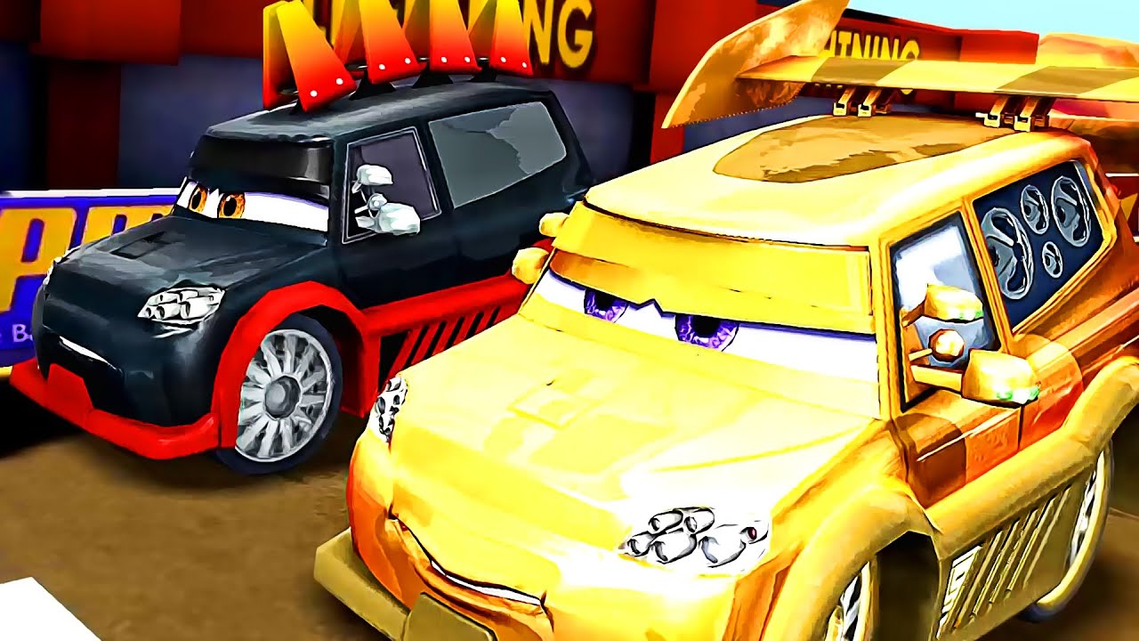 Fast as Lightning: Cars 2 - DJ car (gold skin) VS Yokoza