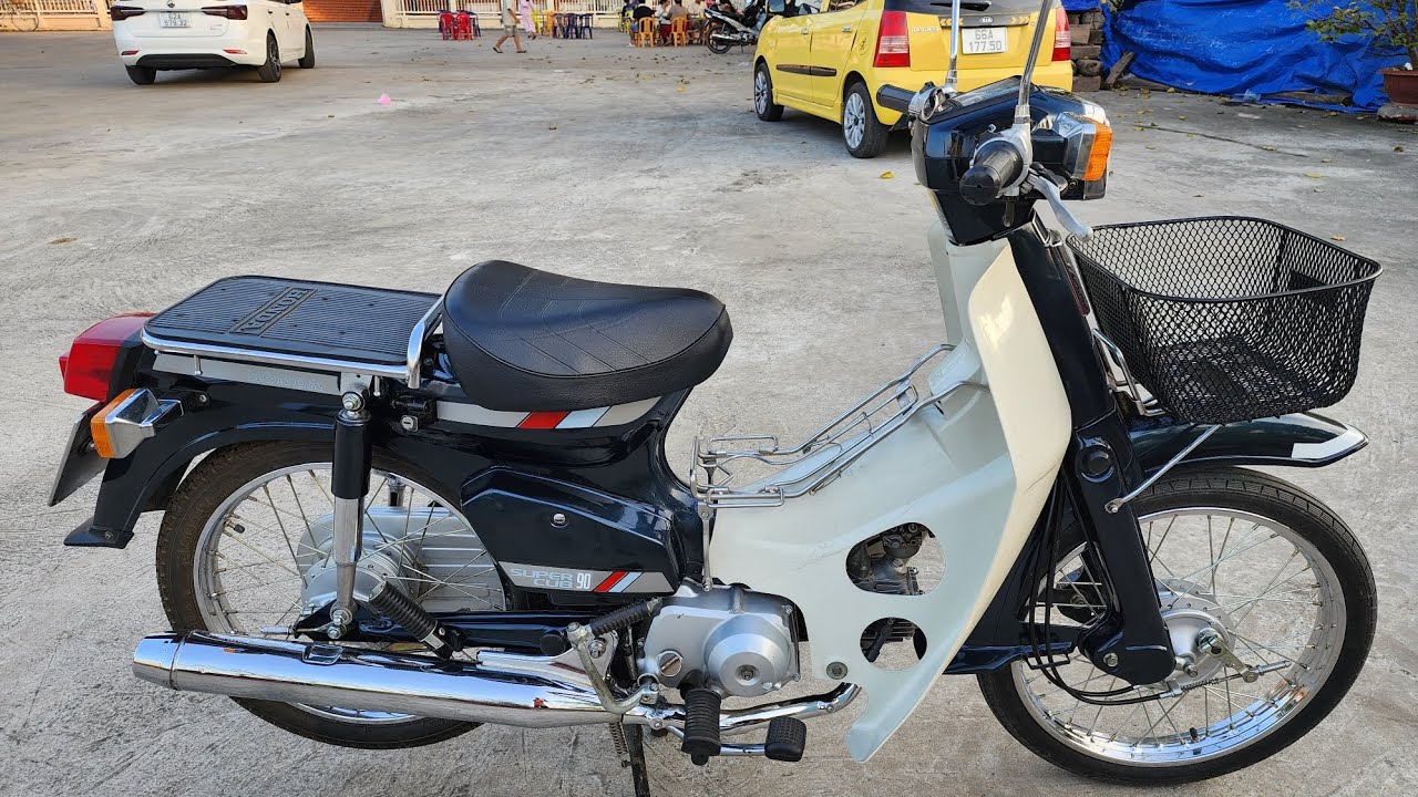 Honda Cub 90 đèn vuông có đề đời 87 dáng zin máy làm lại ngon im ko hú dàn long sạch đẹp biển 67 nhé