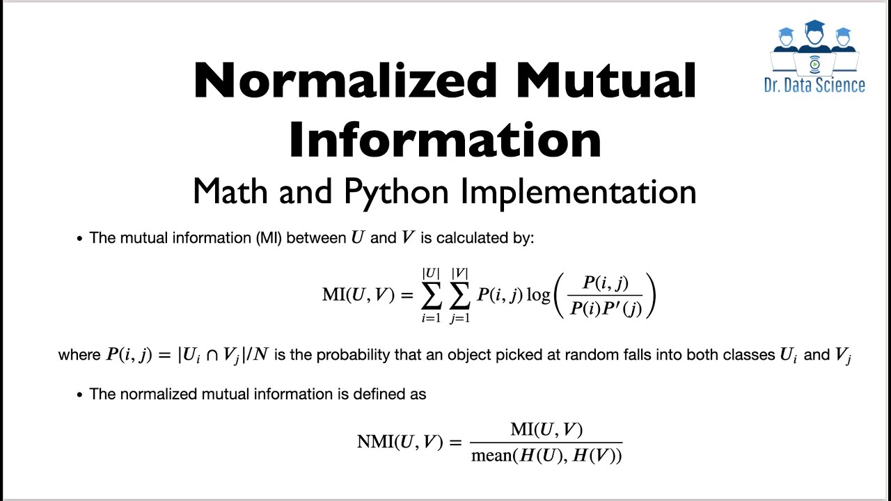 Understand & Implement Normalized Mutual Information (NMI) in Python (normalized_mutual_info_score)