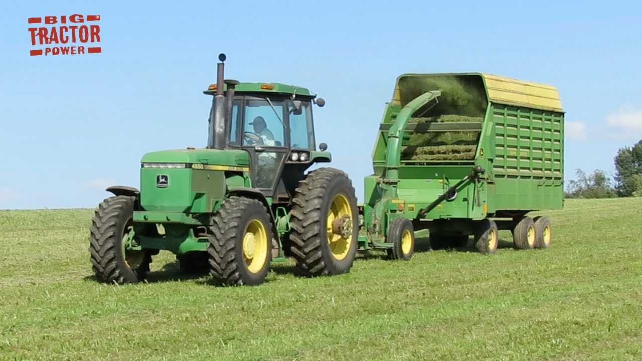 John Deere 4650 Tractor Chopping Alfalfa
