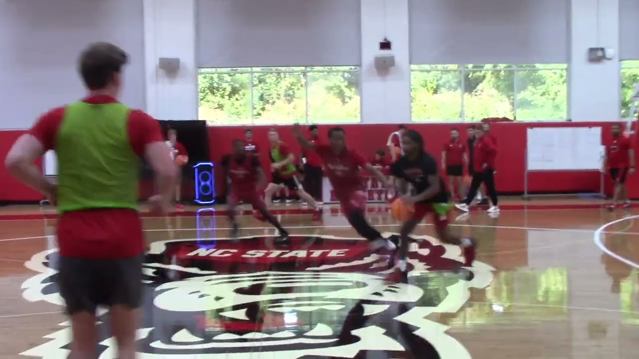 NC State practices its defense against practice team players