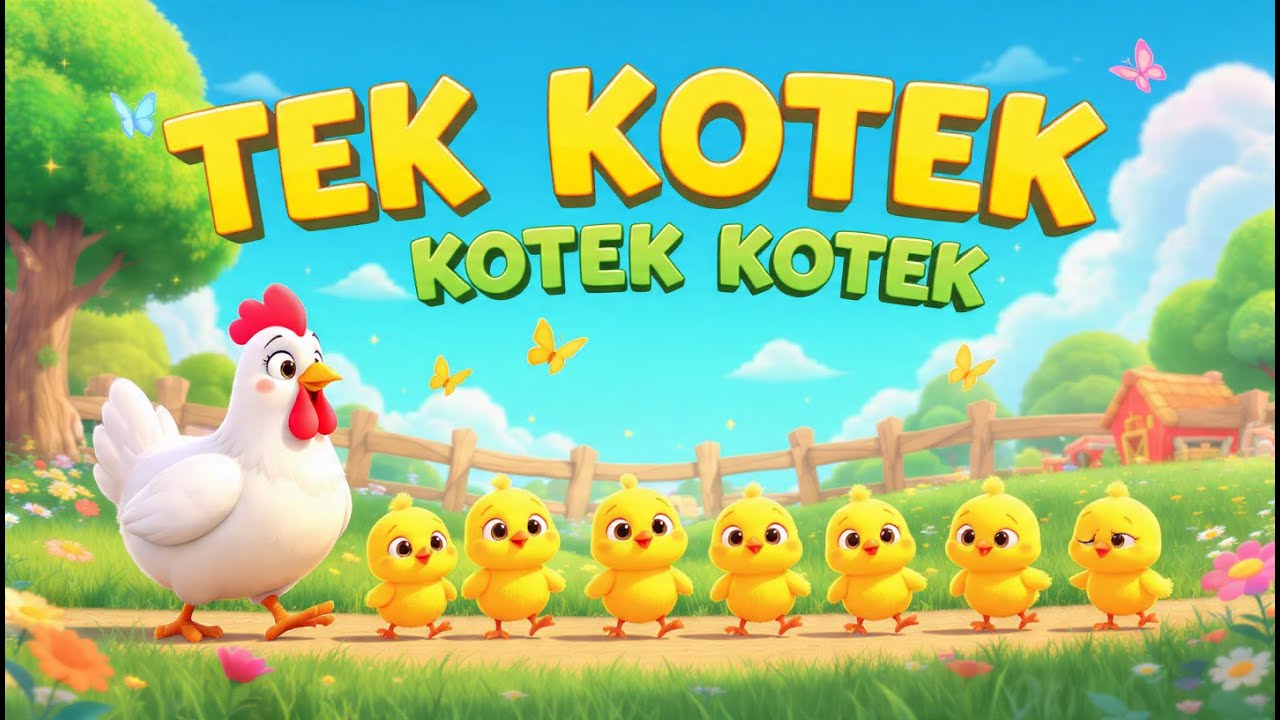 Tek Kotek Kotek Anak Ayam 🐣 Lagu Anak Populer & Belajar Hewan!