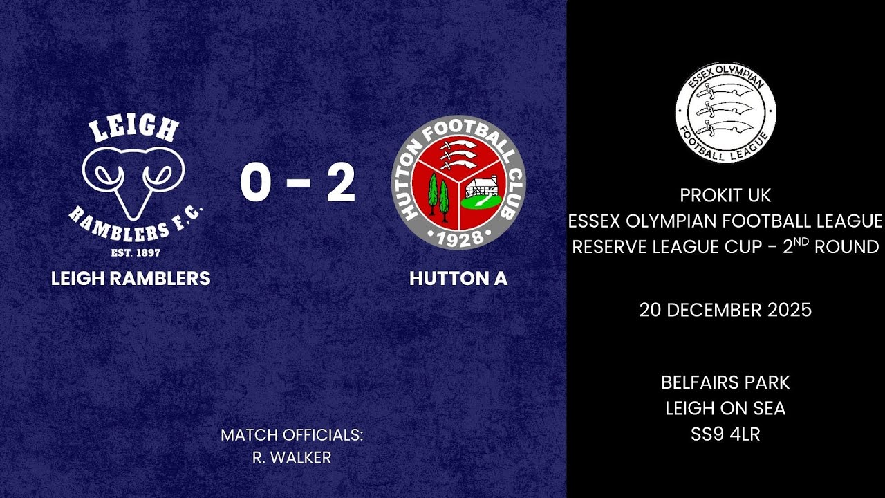 Leigh Ramblers Reserves 0 - 2 Hutton A - 20/12/2025