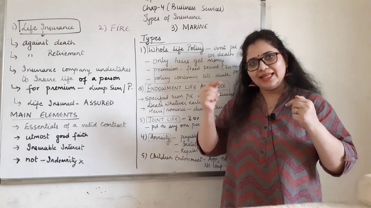 BUSINESS SERVICES | Types of Life Insurance | Business Studies Class 11 | EcoWorld