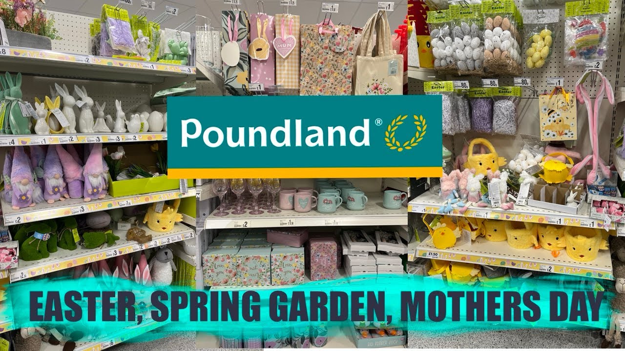Shop with me UK Poundland, Easter, Spring, Mothers Day Home Decor Shopping Vlog