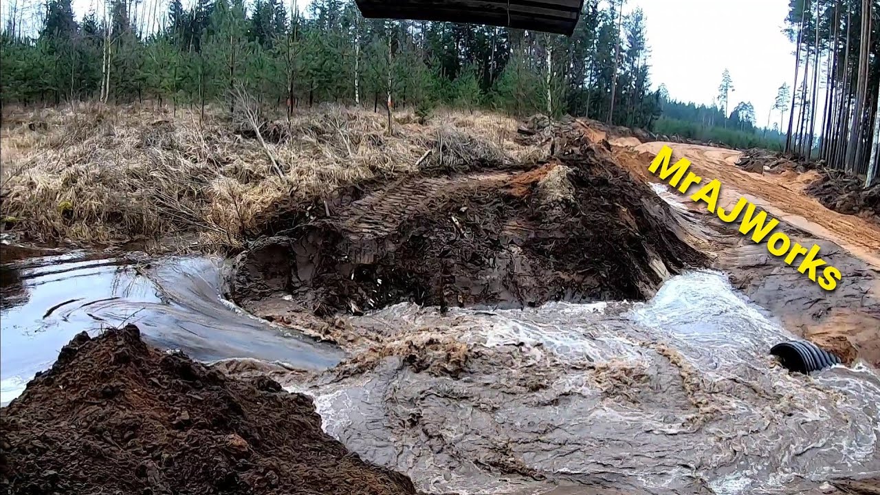 Уборка вокруг водопропускной трубы