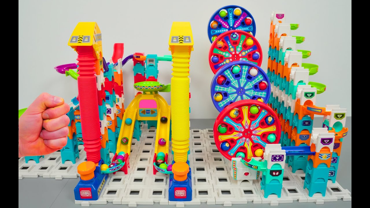 Big Vtech Marble Run Race ASMR |  Interactive courses complete with sounds and lights