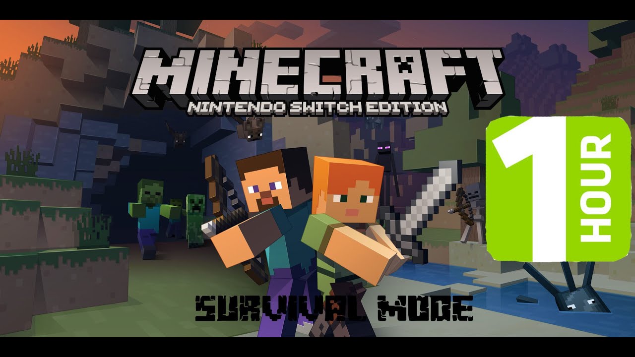 1 HOUR of Minecraft: Nintendo Switch Edition (Survival Mode) - No Commentary