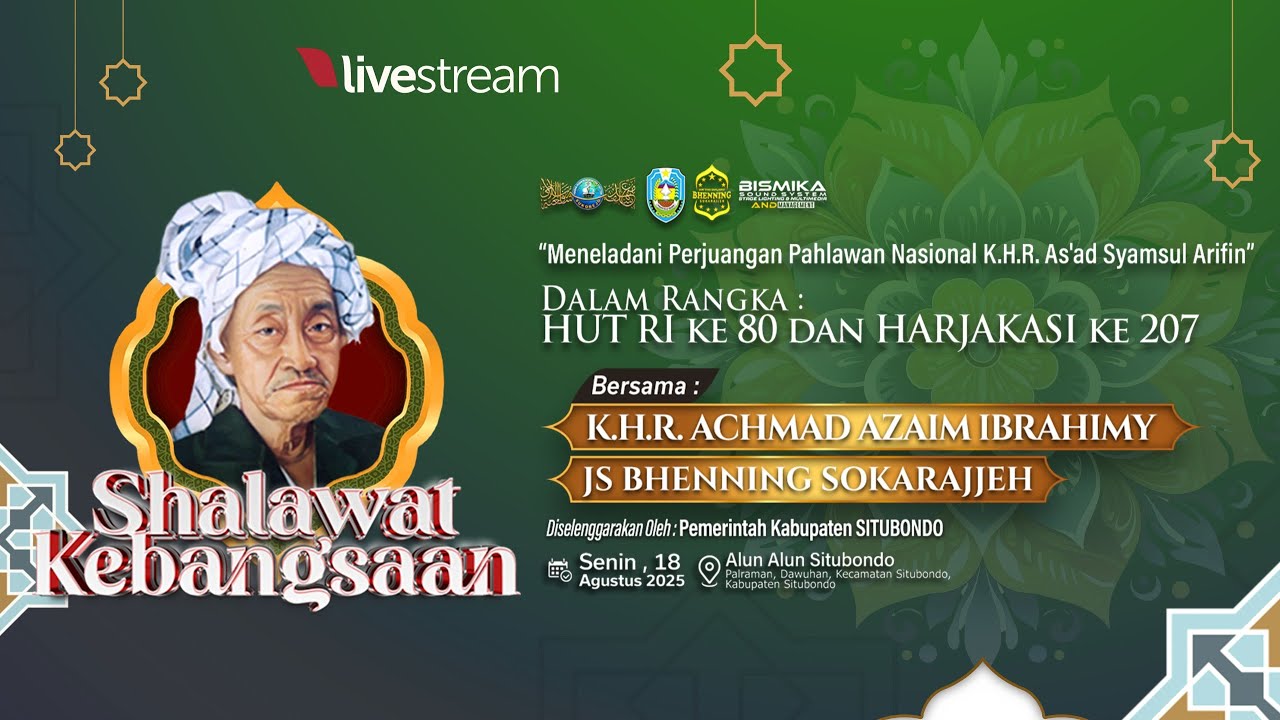🔴 LIVE | SHALAWAT KEBANGSAAN | JS. BHENNING SOKARAJJEH | ALUN ALUN SITUBONDO 2025