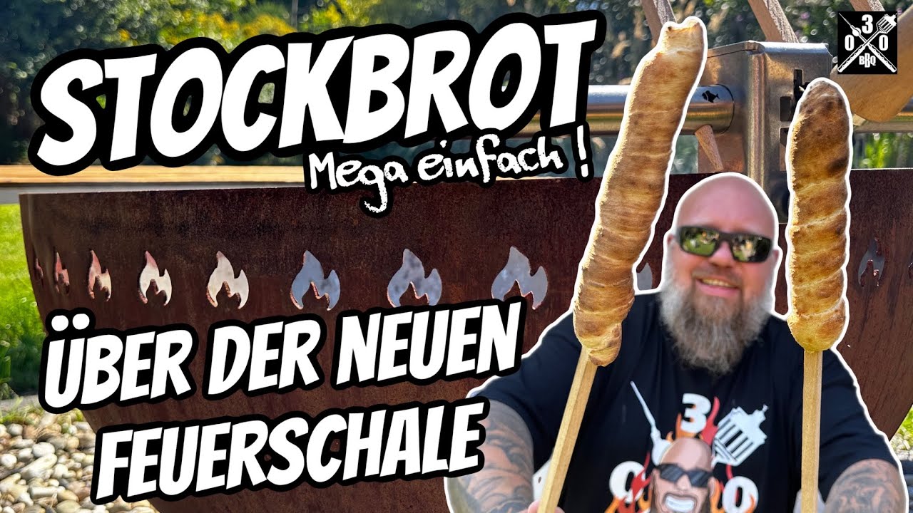 Stockbrot über der NEUEN Feuerschale  - 030 BBQ