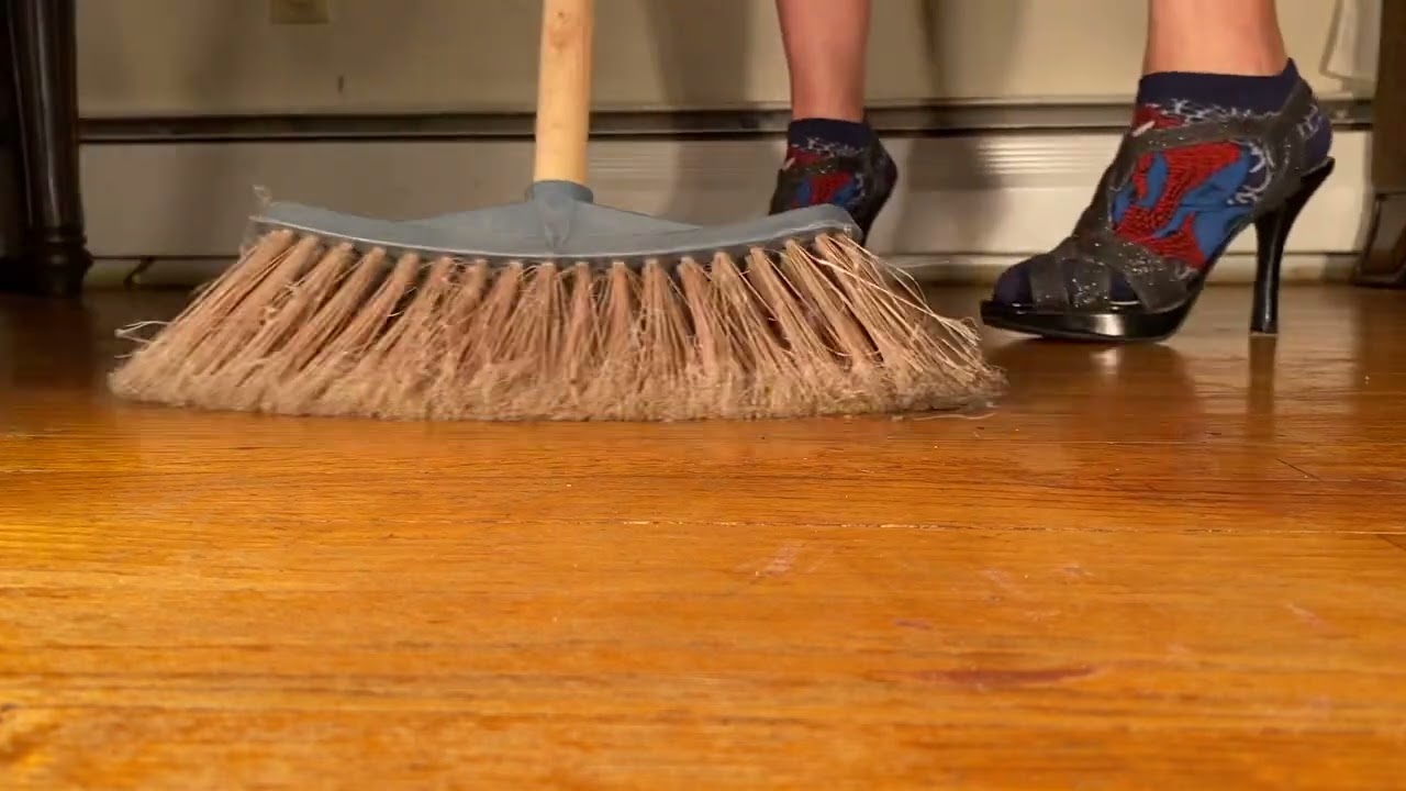 ASMR Sweeping with Heels👠with Socks🧦