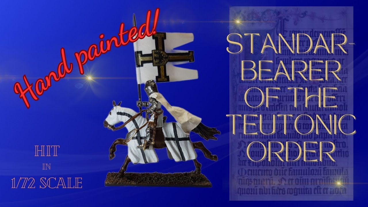 knight figure,1:72,Teutonic Order,historical modeling,mounted knight,Teutonic banner @AndyAnjinsan