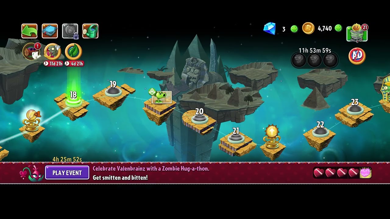 I played plants versus zombies two