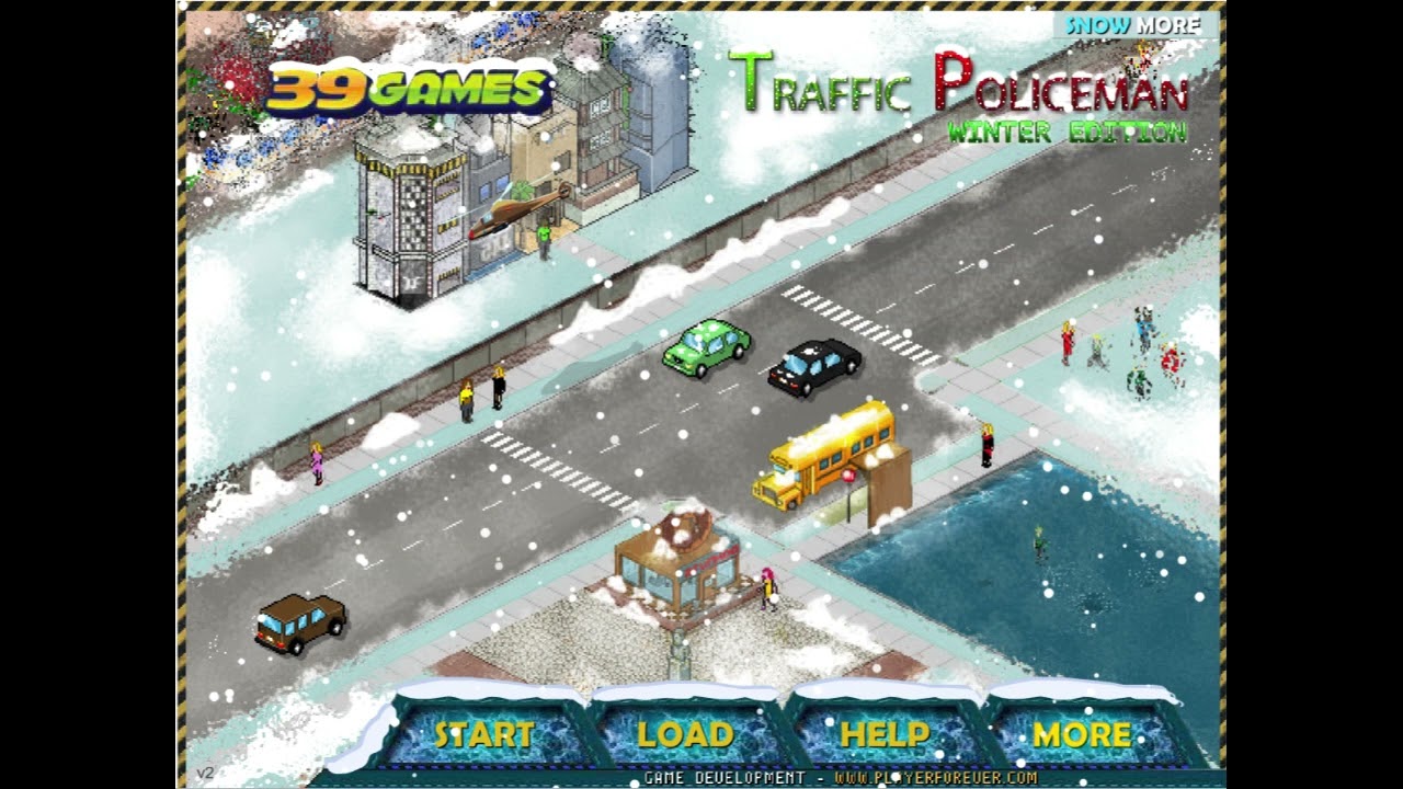 Traffic Policeman Winter Edition - Level 7 Theme