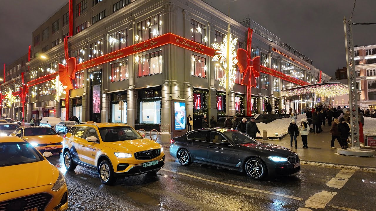Центр Москвы на новогодних праздниках | Кузнецкий мост | Камергерский переулок | Тверской бульвар