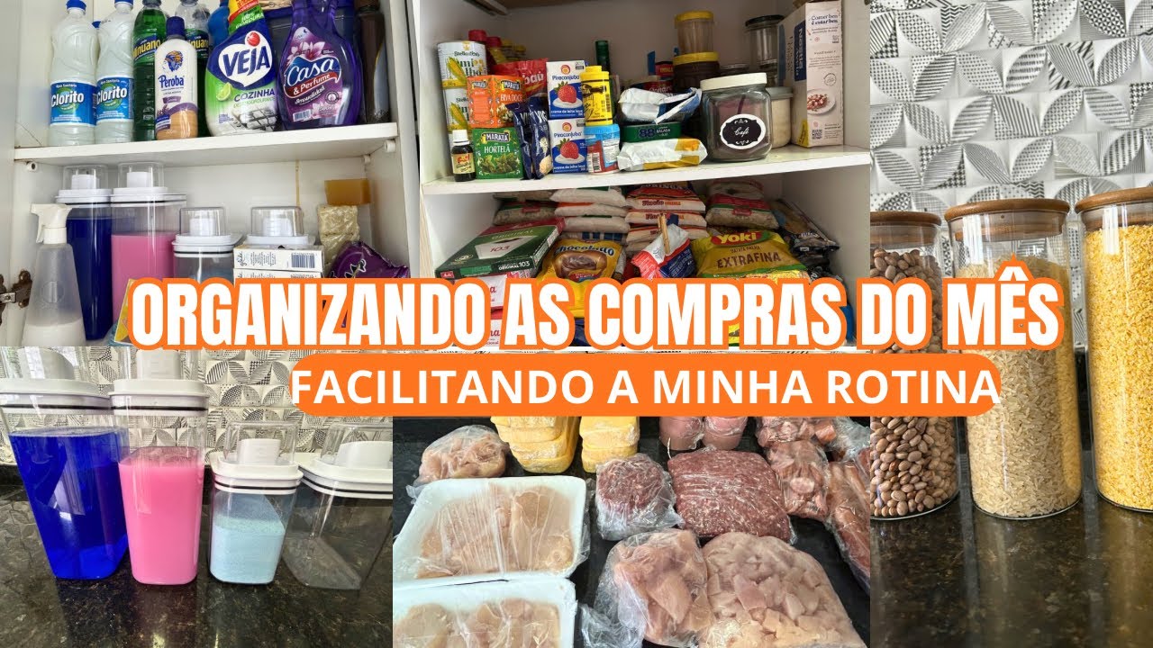ORGANIZEI AS COMPRAS DO MÊS | ISSO FACILITA A ROTINA E ECONOMIZO 💰