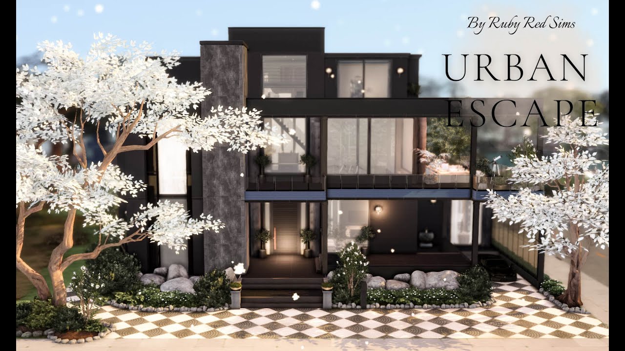 Sims 4 Urban Escape CC House Tour | 模擬市民4 都市僻靜空間  房屋導覽
