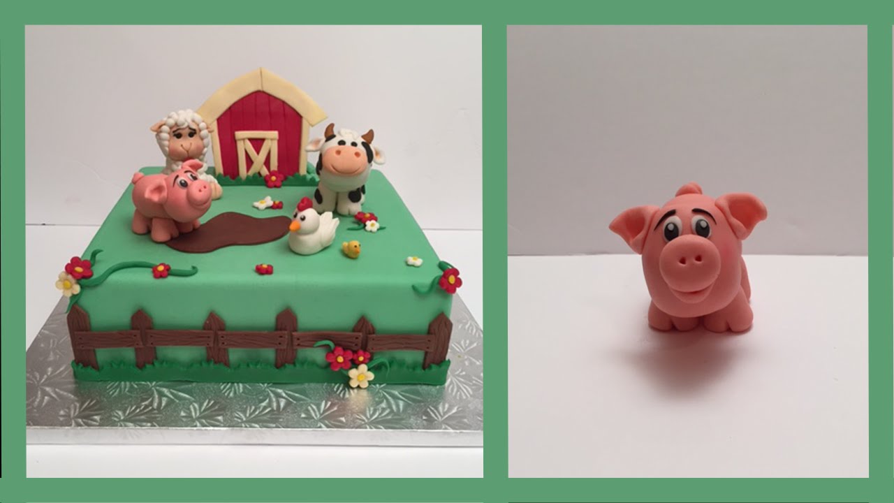 Modelado de Puerquito(cerdito)  en fondant