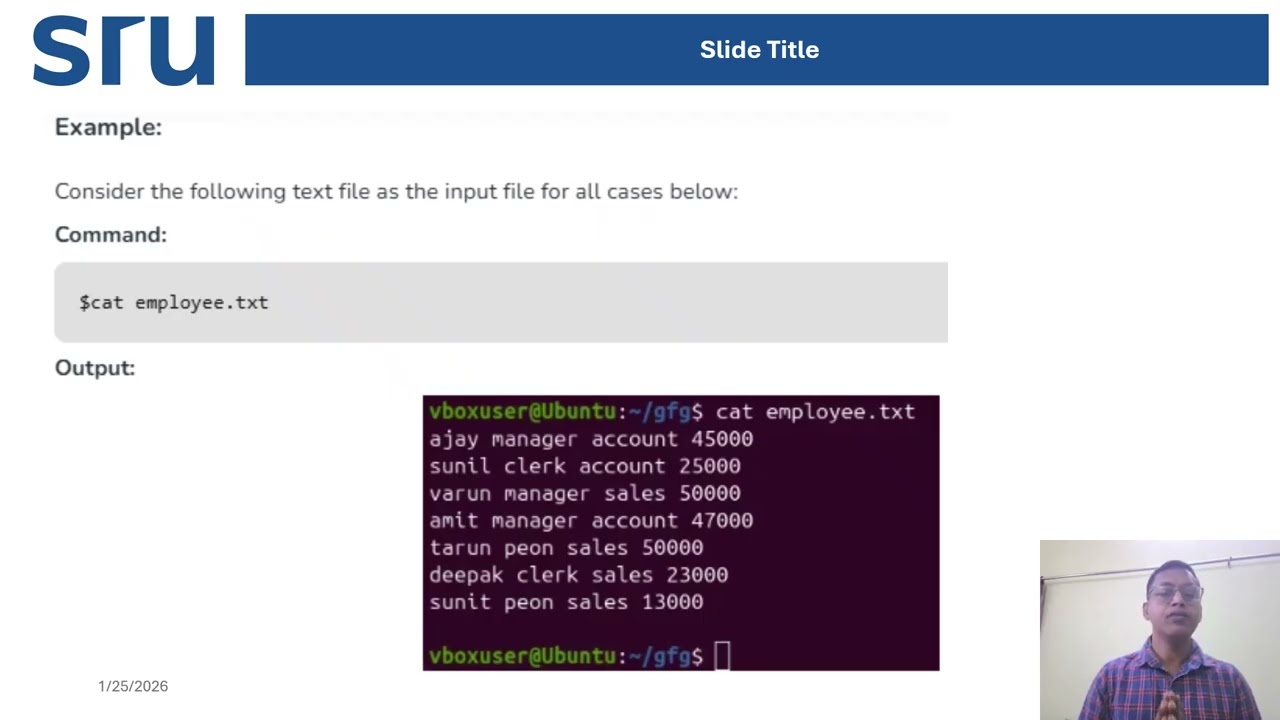 AWK, JOB CONTROL AND SED IN Linux