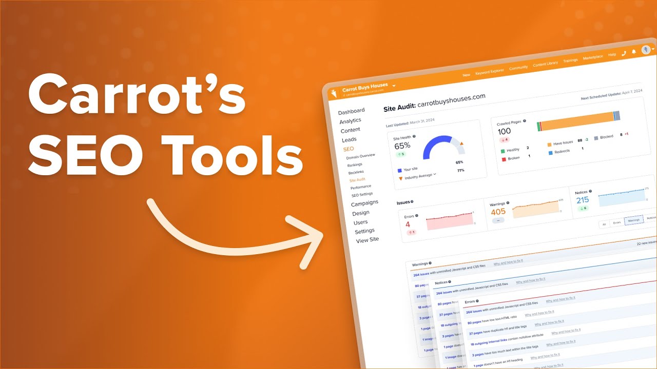Rank More Easily with Carrot's SEO Tools
