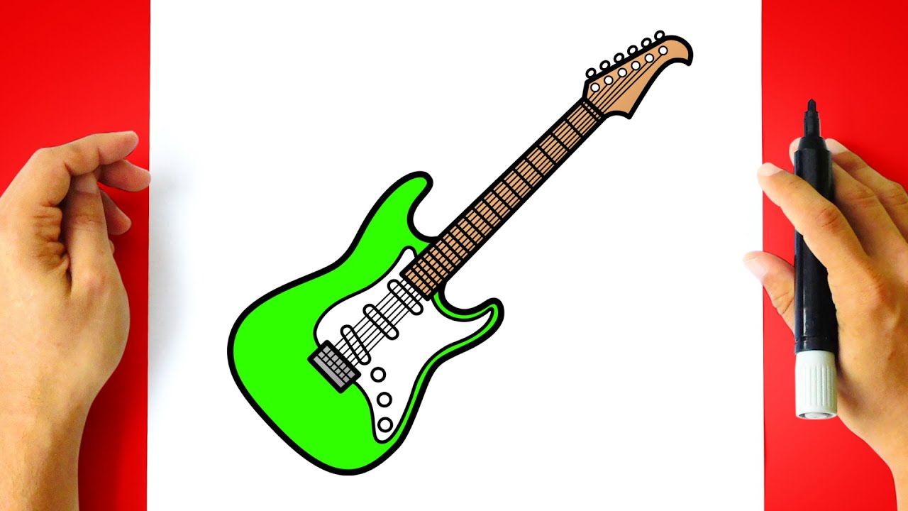How to DRAW an Electric GUITAR step by step