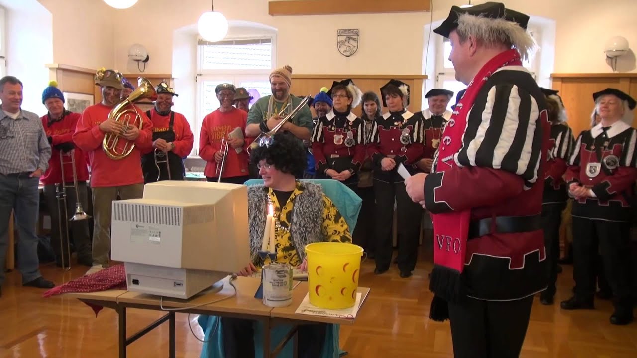Fasnet 2014 Schlüsselübergabe Rathaus Engstingen.