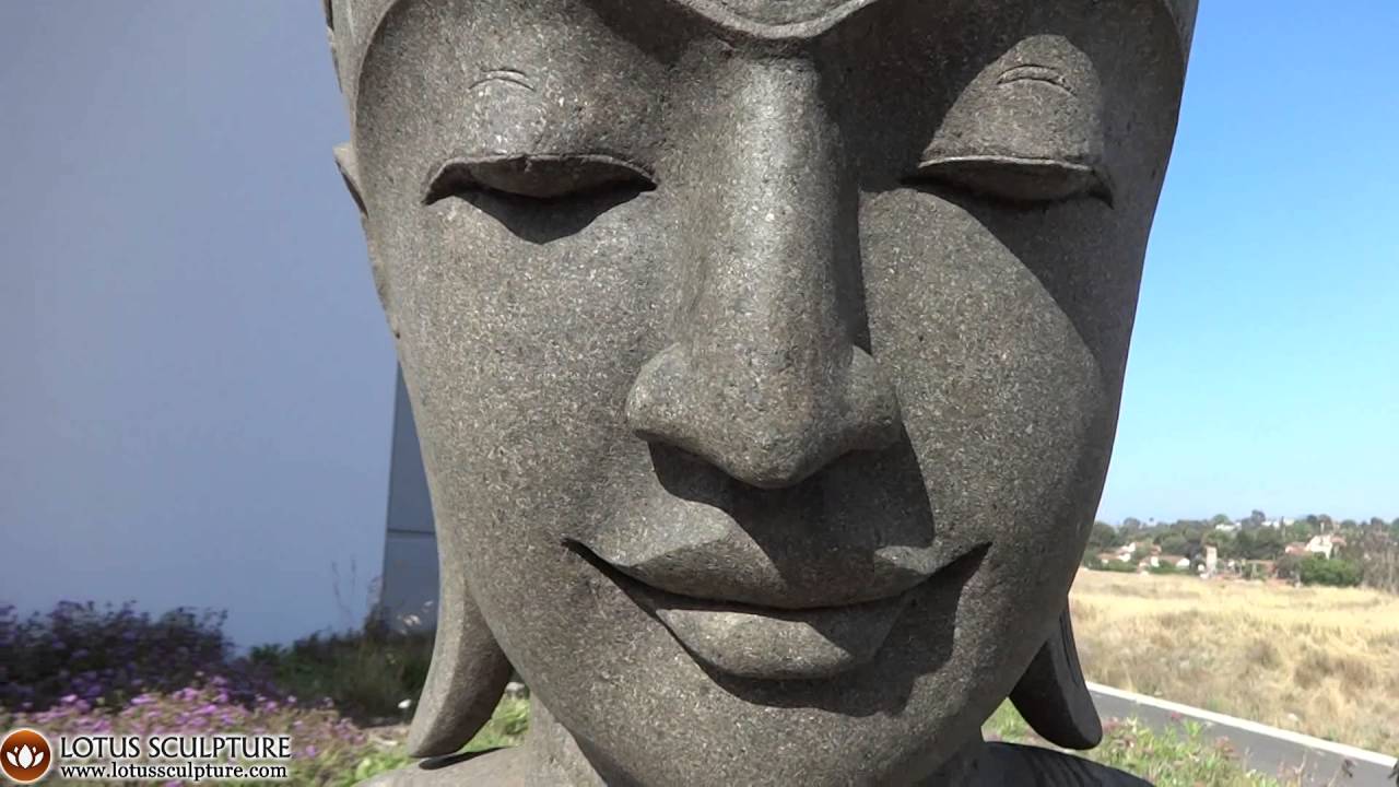 Large Garden Buddha Bust Head www.lotussculpture.com