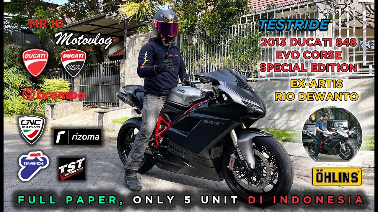MOTOVLOG #60 TESTRIDE DUCATI 848 EVO CORSE SPECIAL EDITION EX-ARTIS RIO DEWANTO W/TERMIGNONI EXHAUST