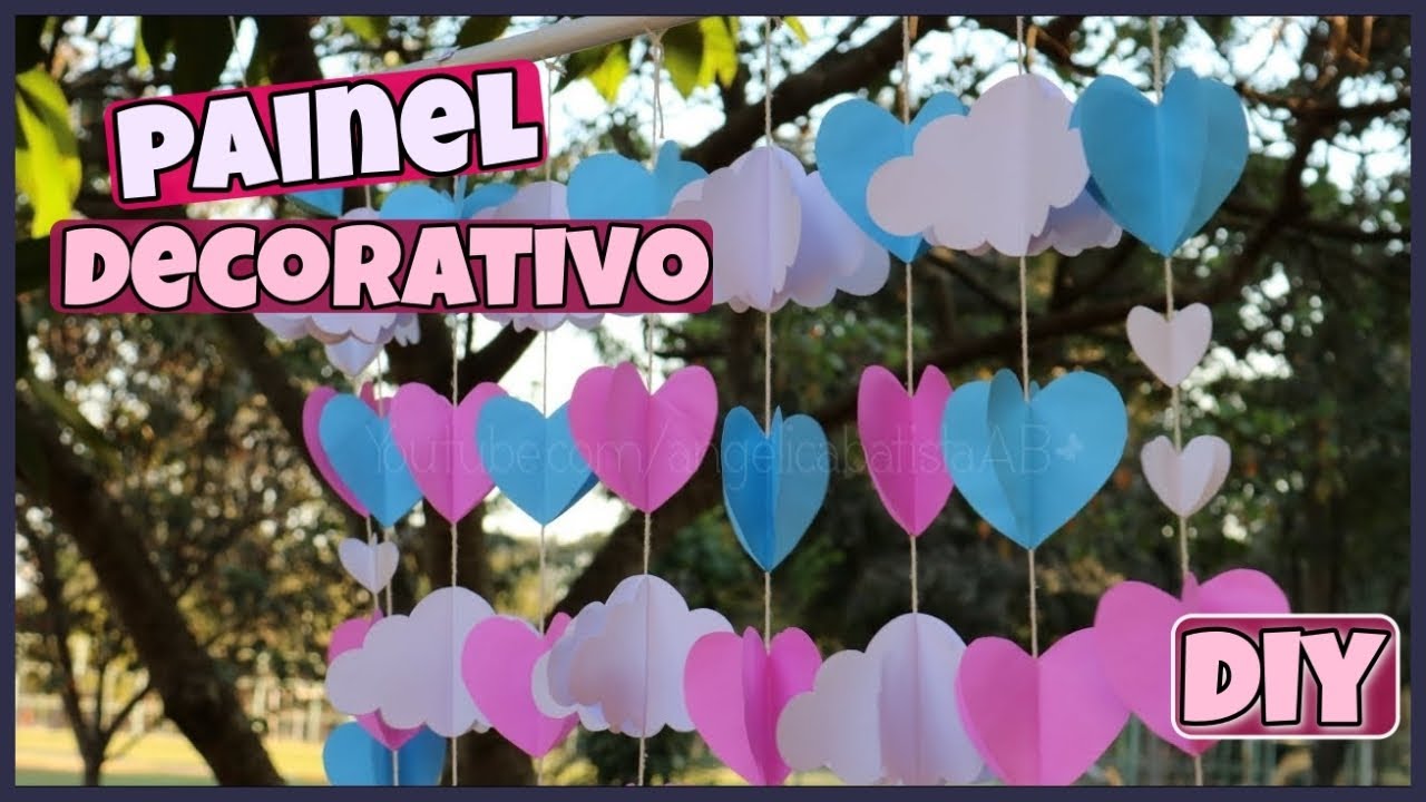 Como fazer Painel Chuva de Amor 💕Cortina de coração | Decoração para noivado, Chá de cozinha