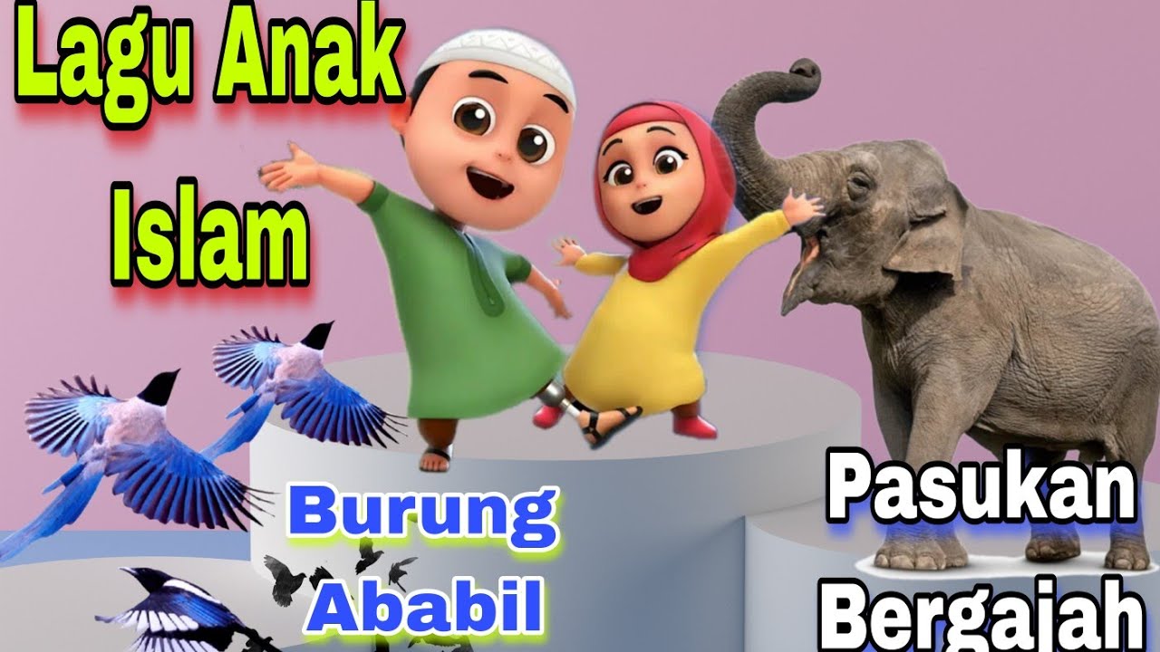 Nussa dan rara || bernyanyi pasukan gajah raja abraha dan burung ababil #laguanakislami#nussa #rara