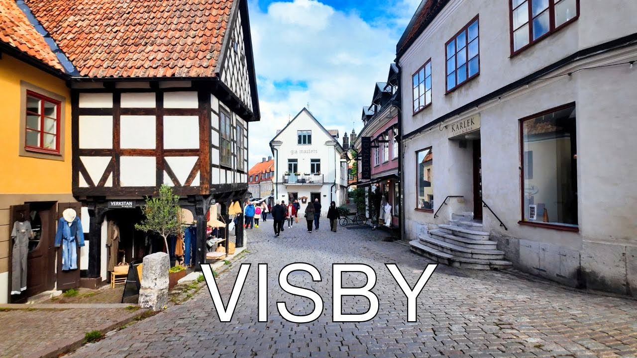 🇸🇪 Swedish Viking Town Tour - Beautiful Medieval Town of Visby, Gotland. 4K Walking Tour.
