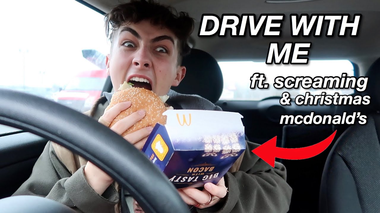 Christmas Drive with Me & McDonald's Mukbang (lovin it)