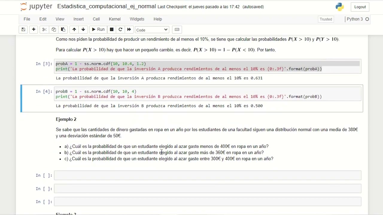 ¿CÓMO calcular PROBABILIDADES con python? | Distribución NORMAL | ESTADISTICA COMPUTACIONAL