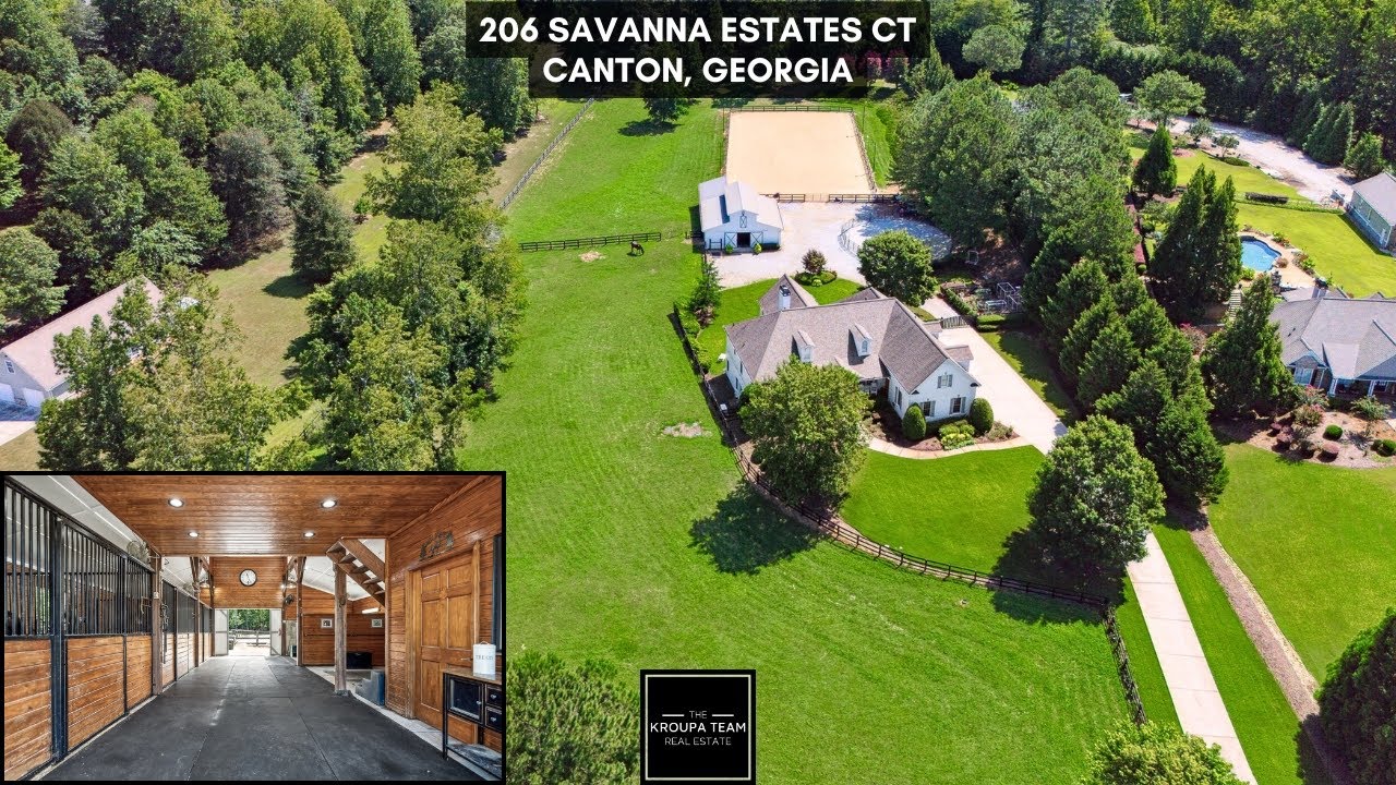 Dream Equestrian Property with Luxury Home For Sale - 206 Savanna Estates Ct, Canton, Georgia