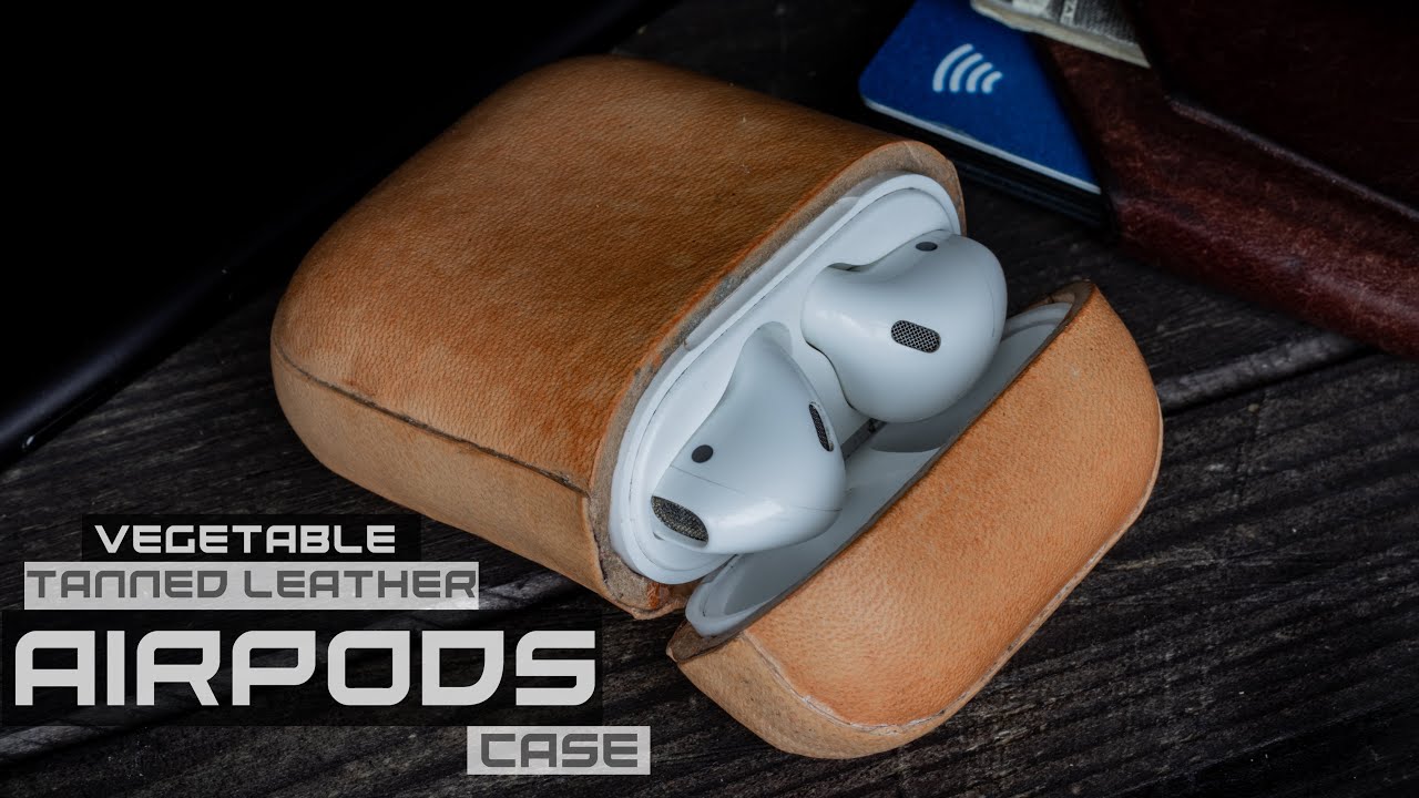 Making leather AirPods hard case DIY no stitching How its made?